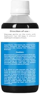 AADIWASHI hair oil original 1000ML, AADIWASHI herbal hair oil for hair health, Help and Support in Hair Problems, for women and men (500ml, Pack of 2)