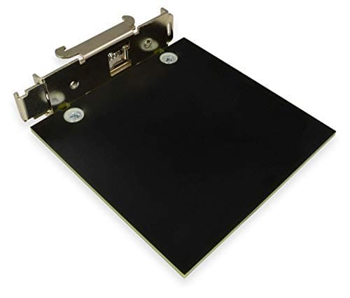 Winford Engineering DIN Rail Mounting Plates, Right Angle L-Bracket Design, 4.0" x 4.0" Plate Size, Solid, Black, RoHS Compliant