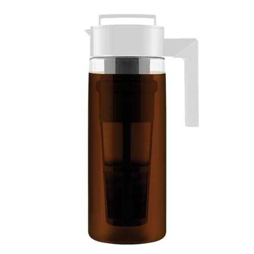 Patented Deluxe Cold Brew Coffee Maker, Two Quart, White