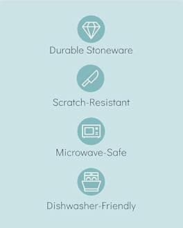 Stoneware Coffee Mugs Set of 8 – 14.5 oz Beige-Blue Ceramic Cups – Dishwasher & Microwave Safe Drinkware – Modern Stylish Design