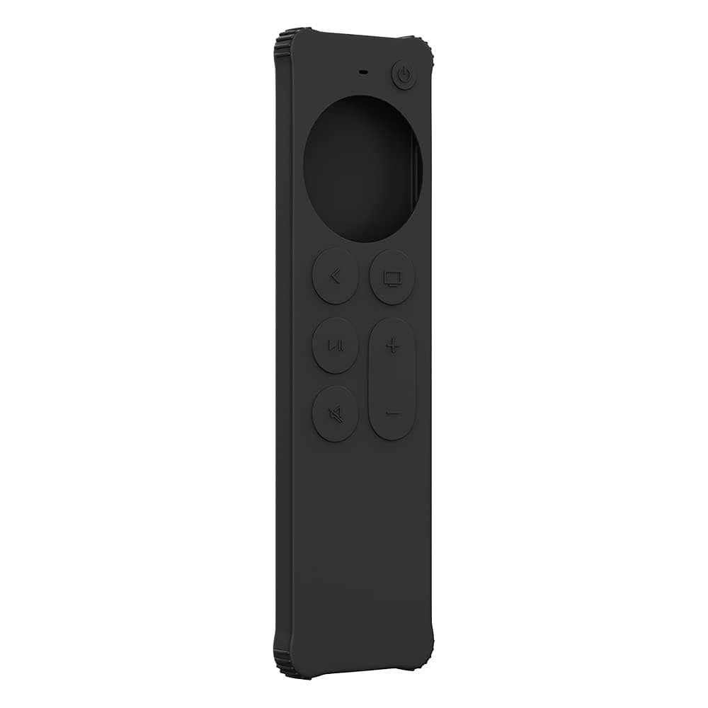 Protective Case Compatible for 2021 Apple TV Siri Remote (2nd Generation) - Lightweight [Anti Slip] Shock Proof Silicone Cover Compatible for 2021 Apple TV 4K and Apple TV HD (Black)