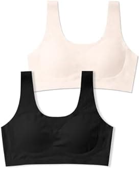 SALIA GIRL Training Bras for Girls 10-16 Sports Seamless Bra with Removable Padding Bras