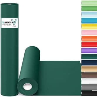 Vanhench Green Wrapping Paper Roll 17.5"×963" (80 1/4FT), Solid Color Art Green Kraft Craft Paper Roll, Christmas Wrapping Paper, Birthday Bouquet Flower Crafts, Dark Green Bulletin Board Paper