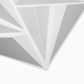 Art3d 100 Pack Decorative 3D Wall Panels, 97 Sq.feet PVC Interior Wall Décor, 11.8"x11.8", White