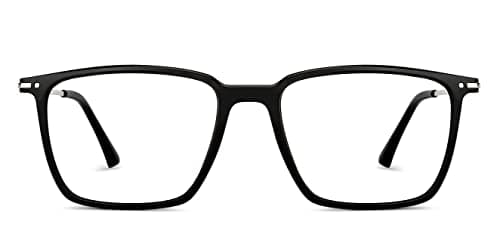 LENSKART BLU | Zero Power Blue Cut Computer Glasses | Anti Glare, Lightweight & Blocks Harmful Rays For Gamers | Gaming Glasses | 100% UV Protection | Full Rim Square | Unisex | Large