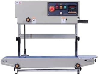 Continuous Sealing Machine Automatic Vertical Continuous Plastic Bag Band Sealing Sealer Machine Temperature Control, Bag Sealer Machine