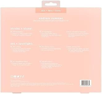 Real Techniques Endless Summer Makeup Brush Kit, Face Brushes, For Foundation, Powder, Highlight, Contour, & Bronzer, Inlcudes Tanning Mitt, Premium Quality, 6 Piece Set