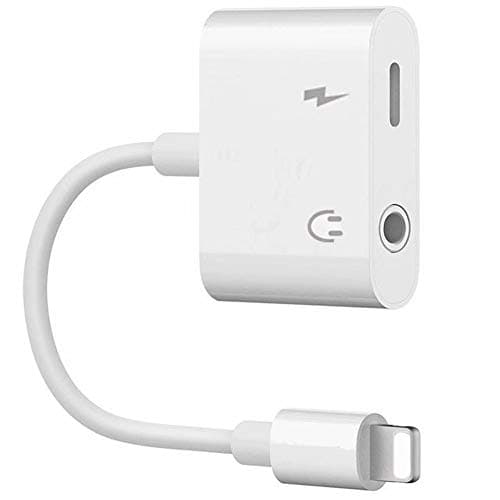 Attcny adapter for Phone 7/7 Plus, 2 in 1 to 3.5mm Headphone+ Charge Adapter for Phone7/7 Plus/8/8 Plus/X(Rose-Gold)