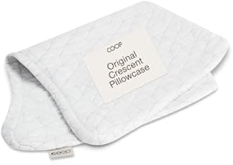 Coop Home Goods Original Crescent Pillowcase, King Size Pillow Cover for Memory Foam Pillows, Ultra Soft, Wrinkle-Resistant & Breathable Cases with Zipper, Lulltra Fabric Shell for Bed Pillow