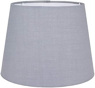 MiniSun | Modern Tapered Light Shade in a Grey Fabric Finish | Floor Lamps & Torchieres, Home Décor & Improvement Essential | 250mm Shade Width
