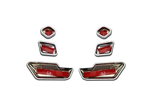 1 Set Chrome Interior Door Seat Adjust Button Switch Cover Trim Replacement for Mercedes Benz W204 W205 W212 W218 X204 X166 C E GLK GL ML Class GL450 (6pcs)