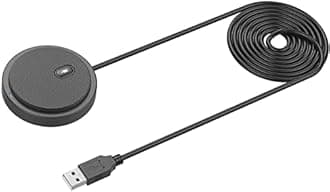 Eacam Condenser Mic, UM02 USB Omni-directional Condenser Microphone Mic for Meeting Business Conference Computer Desktop Laptop PC Voice Chat Video Games Live Broadcast Sound Pick-up