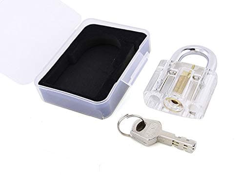 DBH Disc Detainer Lock Pick Tools,Civil Disc Transparent Lock with Lock Pick Set (Lock)