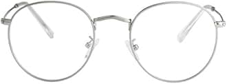 Kursan Classic Round Metal Clear Lens Glasses for Women Men Circle Frame Non-Prescription Eyeglasses