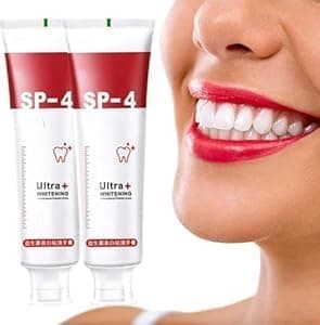 New SP 4 Ultra Whitening Toothpaste, Teeth Cleaner, Advanced Whitening Formula for Stain Removal - (30gm Pack Of 2)