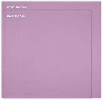 Utopia Kitchen Lavender Cloth Napkins [12 Pack, 18x18 Inch] Absorbent Cotton Blend Washable and Reusable for Dinner, Restaurant, Lunch, Wedding and Hotel