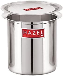HAZEL Steel Milk Pot with Lid |Stainless Steel Milk Boiler Container | Milk Boiling Vessel Gunj for Kitchen, 4000 ML