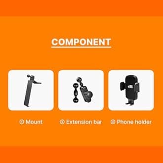 FICS Car Phone Holder for Kia Sportage 2026 with 12.3” Dual Display – Custom-Fit Mount for Seamless Display Integration, Interior Accessories for Navigation Use, Stable Driving View