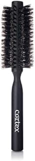 Cortex Professional Natural Bristle Hair Brush, Black 2.75", for Men & Women, for Drying All Hair Types, Fine and Coarse, Wooden Handle