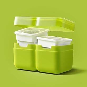 ZOKU Deco Premium Designer Ice Mold, Large Silicone Ice Cube Molds for Whiskey, Cocktails and Party Drinks, Easy-Release Ice Maker, Ice Popsicile, Freezer Mould, BPA-Free