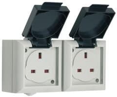 IP54 TWIN 13A SOCKET EP213B By SMJ ELECTRICAL