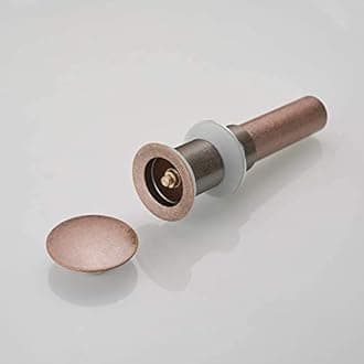 Homevacious 1 5/8" Bathroom Faucet Vessel Vanity Sink Pop Up Drain Assembly Stopper Without Overflow Copper Lead-Free Push & Seal