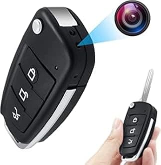 CAMLEIGH Full HD 1080p Keychain Camera with Low Light Night Vision, Motion Detection, Video Audio HD Recording, 90 Minutes Working Time After Single Charge Indoor Outdoor
