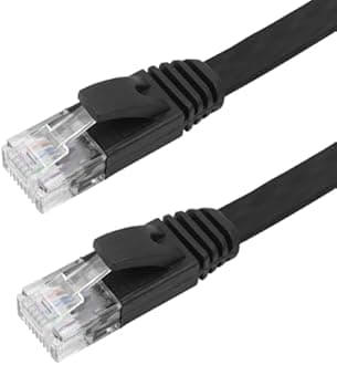 REXUS Retractable Cat 6 Flat Ethernet Network Cable 3.3 FT,10 Gigabit High Speed LAN Wires Internet Patch Cable with RJ45 Connector for Xbox,PS4,Router, Modem,Gaming(C6R10)