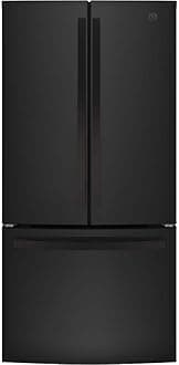 GE 24.7 Cu. Ft. ENERGY STAR French Door Refrigerator with Internal Water Dispenser – Black (Model GNE25JGKBB)