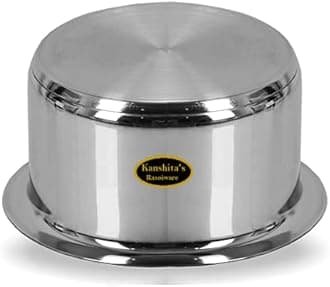Kanshita's Rasoiware Stainless Steel Induction Bottom Friendly Patila/Tope/Pot with Lid 5 Liter (Induction & Gas Stove)
