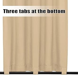Easy-Going Outdoor Curtains Waterproof Windproof Weatherproof Curtain for Patio, Cabana, Porch, Pergola and Gazebo, Grommet Top and Tab Bottom Drape, 1panel, 54x72 inch, Beige