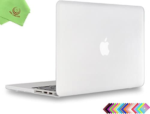UESWILL Smooth Soft-Touch Matte Hard Case Cover for MacBook Pro 15" with Retina Display (NO Touch Bar,NO CD-ROM)(Model:A1398) + Microfibre Cleaning Cloth, Clear