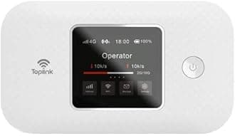 TOPLINK Mobile WiFi Hotspot, 300Mbps Speed, 4600mah bateery,WIFI6，Quad Core Processor, App Compatible (White)
