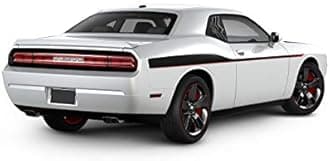 E-cowlboy for 2008-2019 Dodge Challenger Side Window Scoop Louvers, ABS Window Visor Cover, Sun Rain Shade Vent Matte Black