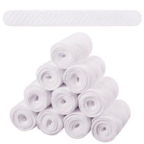 Toulite 10 Pcs Cotton Bra Liners 3 Layer Rectangle Under Bra Pads Sweat Liners for Women Sweating Supplies