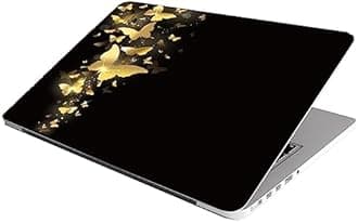 Laptop Skin Stickers Bubble-Free HD Quality Sticker for Laptops Upto 15.6" Compatible with Apple/Dell/HP/Lenovo/Acer/Asus/Sony (Dustproof|Waterproof|Scratchproof|Reusable) - GD BFLY