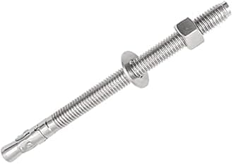 Horiznext 1/2"x 7" inch Stainless Steel Standard Strong Wedge Anchor, Fasteners for Concrete (4 pcs)