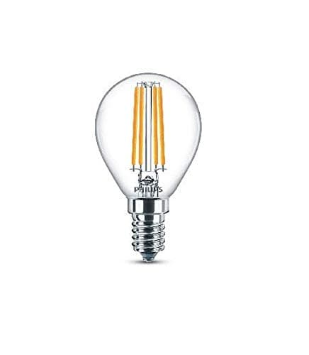 Philips LED Premium Classic P45 Lustre Light Bulb [E14 Small Edison Screw] 6.5W - 60W Equivalent, Warm White (2700K), Non Dimmable