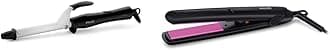 Philips Hair Curler (BHB862) & Straightener (HP8302) Combo, Multicolor