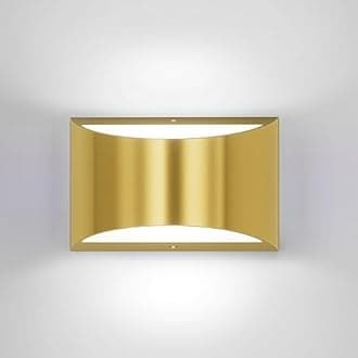 Aipsun Brushed Brass Wall Sconce Indoor Wall Lights Hardwired 1 Pack Up and Down Wall Mount Light for Living Room Bedroom Hallway Corridor Conservatory Cool White 6000K(with G9 Bulbs)