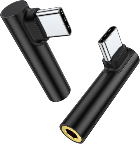 One Plus Type C to 3.5mm Audio Adapter USB C to Headphone Adapter (2 Pack) Audio Jack to USB C Compatible with Samsung Galaxy S20-S23 S23+Ultra Note 20 10 S10 S9 Plus,Pixel 4 3 2 XL,iPad Pro,MacBook