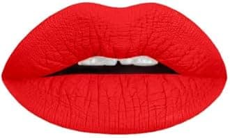 Aromi Bright Red Matte Liquid Lipstick | Red Hot Lip Color, Vegan, Cruelty-free, Long-lasting, Smudge Proof, Waterproof, Handmade (Preppy Red)