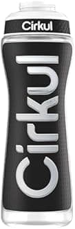 Cirkul 22oz. Black Plastic Grip Squeeze Water Bottle & Sport Lid, BPA-Free, Non-Slip Design for Gym, Biking & Sports