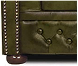 Chesterfield Sofa Winfield Basic Luxury Leather | 4-seater | 2 to 4 weeks delivery time (Moss Green)