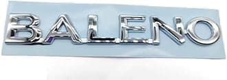 Car Emblem Monogram Logo Badge Decals Sticker Full Chrome Plastic for (Baleno)