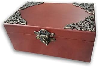 BinkeGG Play (My Neighbor T0toro) Brown Antiqued Lock Wooden Jewelry Box Music Box with Sankyo Musical Movement (65 Tunes Option)