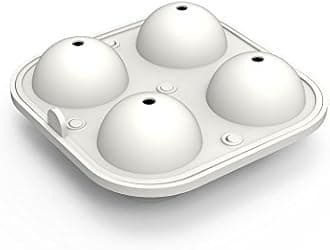 W&P Peak Silicone Sphere Ice Mold w/ Cover | Charcoal | Easy to Remove | Round Cocktail Whiskey Drink Ice Maker | Food Grade Premium Silicone | Dishwasher Safe, BPA Free