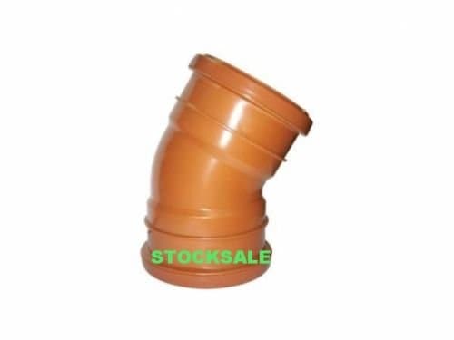 110mm Underground Drainage 30deg Double Socket Bend - Pipelife