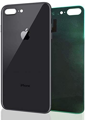Apple iPhone 8 Plus Replacement Back Glass Cover Back Battery Door w/Pre-Installed Adhesive,Best Version Apple iPhone 8 Plus All Models OEM Replacement (Black)