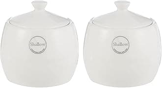 Shallow Hospitality Sugar Bowl, White, 8 Cm, Jx130-M001-01 (Pack of 2)